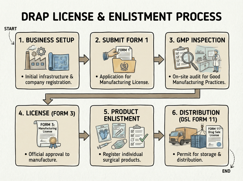 Manufacturing License Process Flowchart