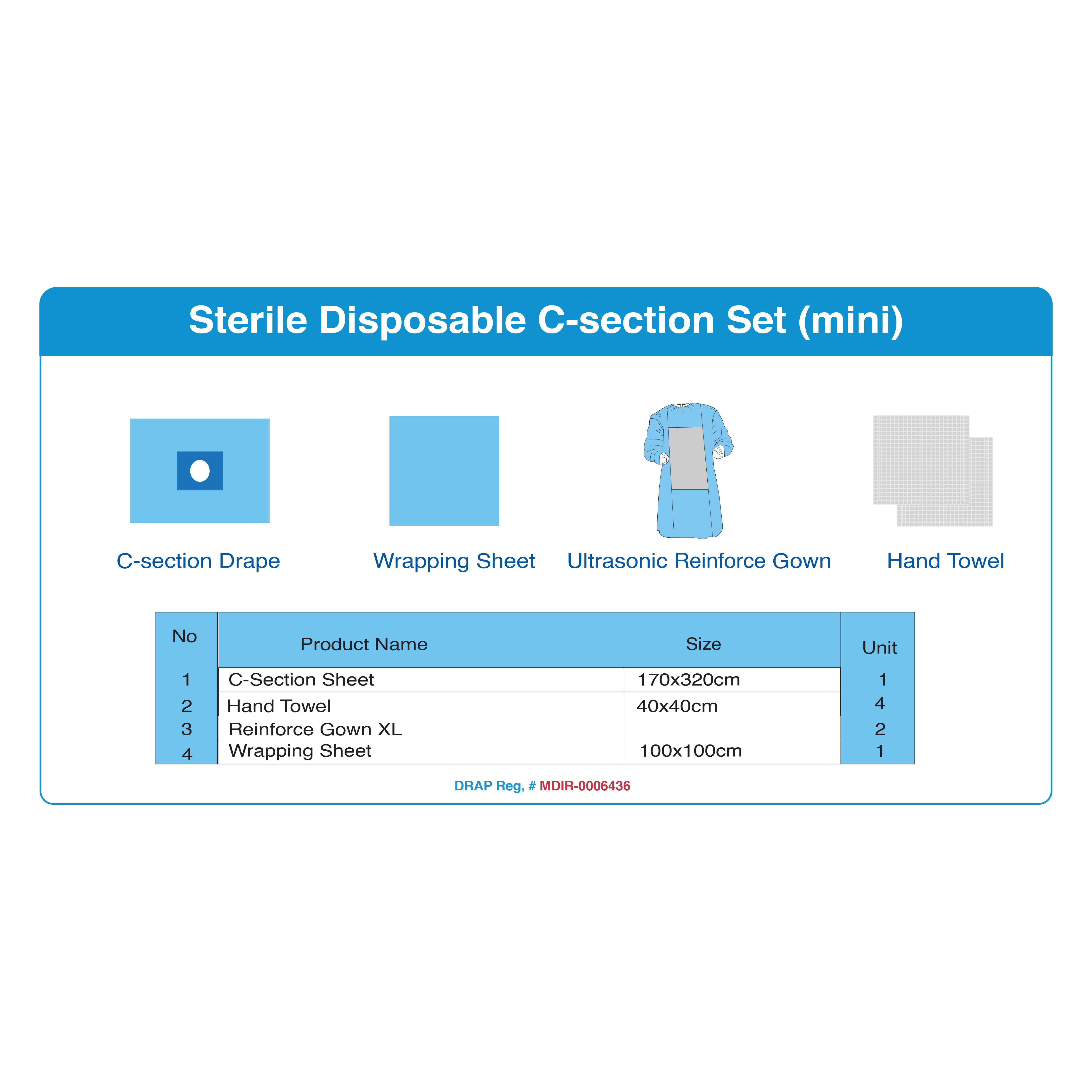 Sterile Disposable C-section Set (Mini)