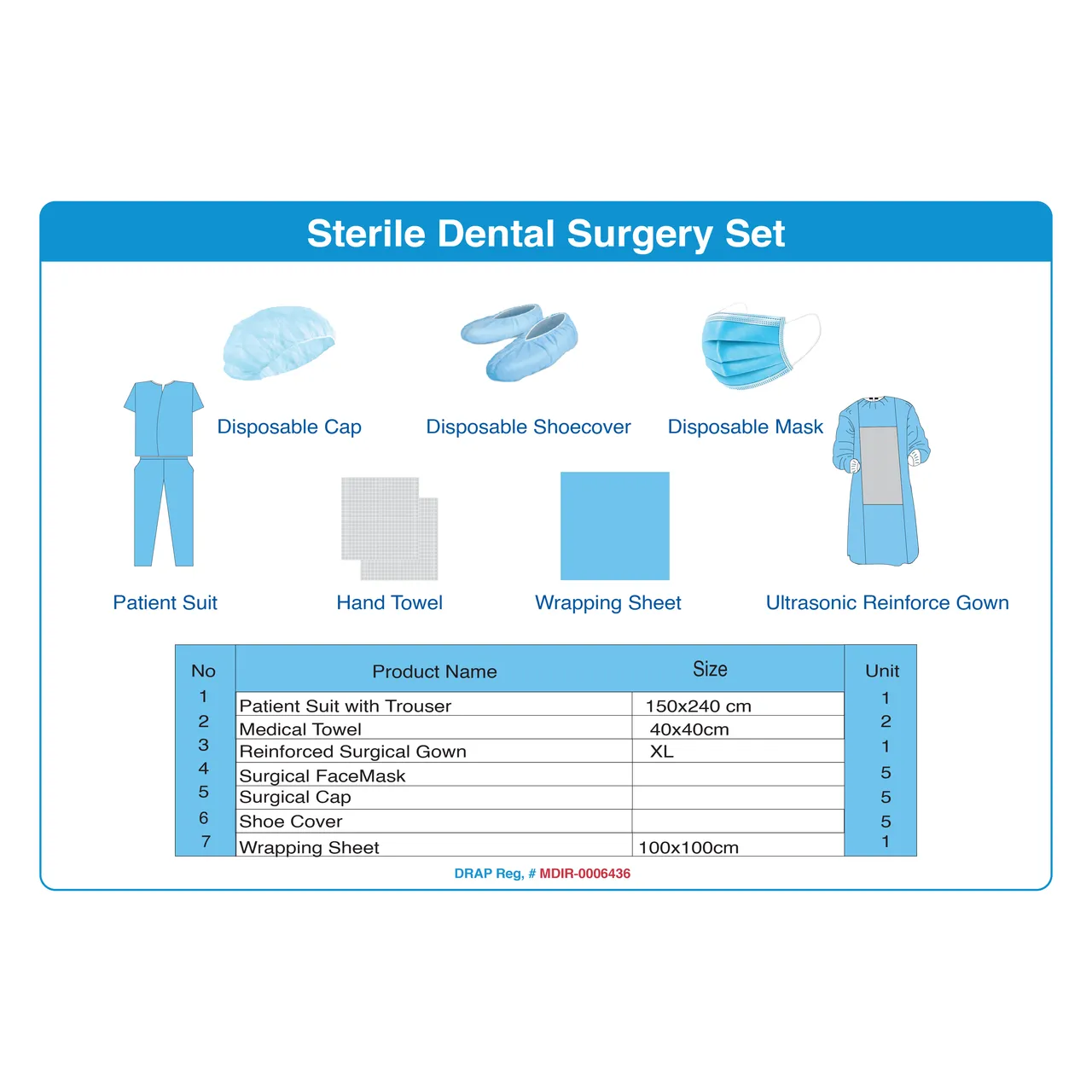 Sterile Dental Surgery Set - Selected View