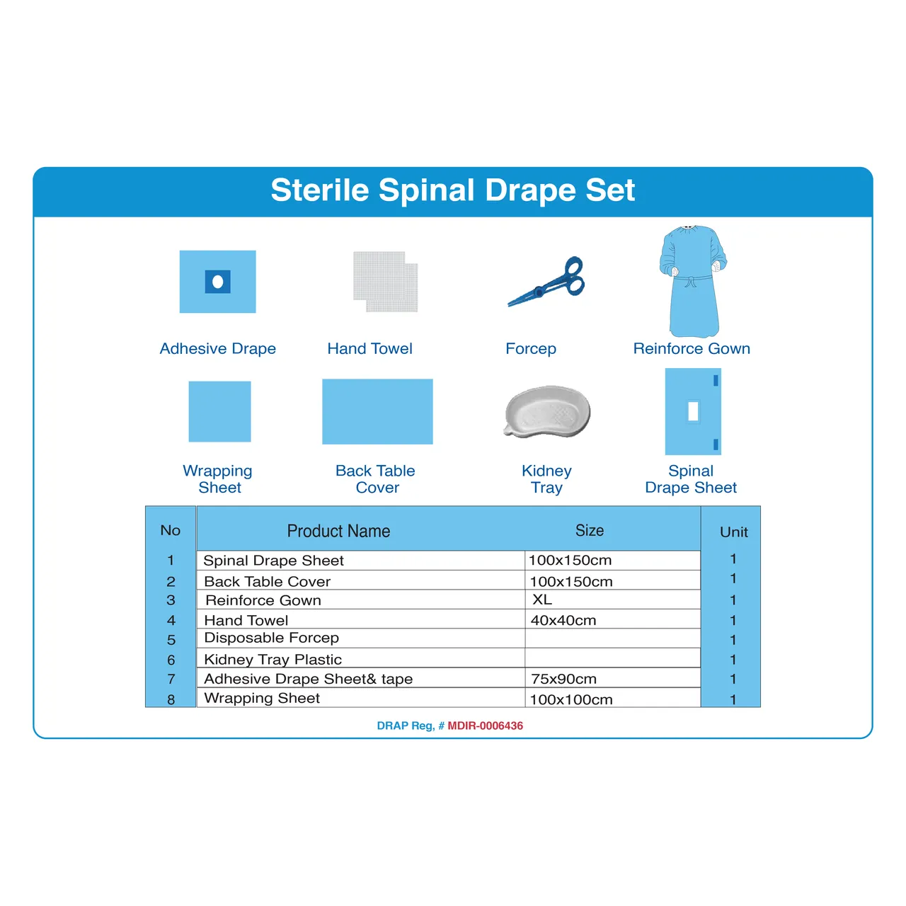 Sterile Spinal Drape Set - Selected View
